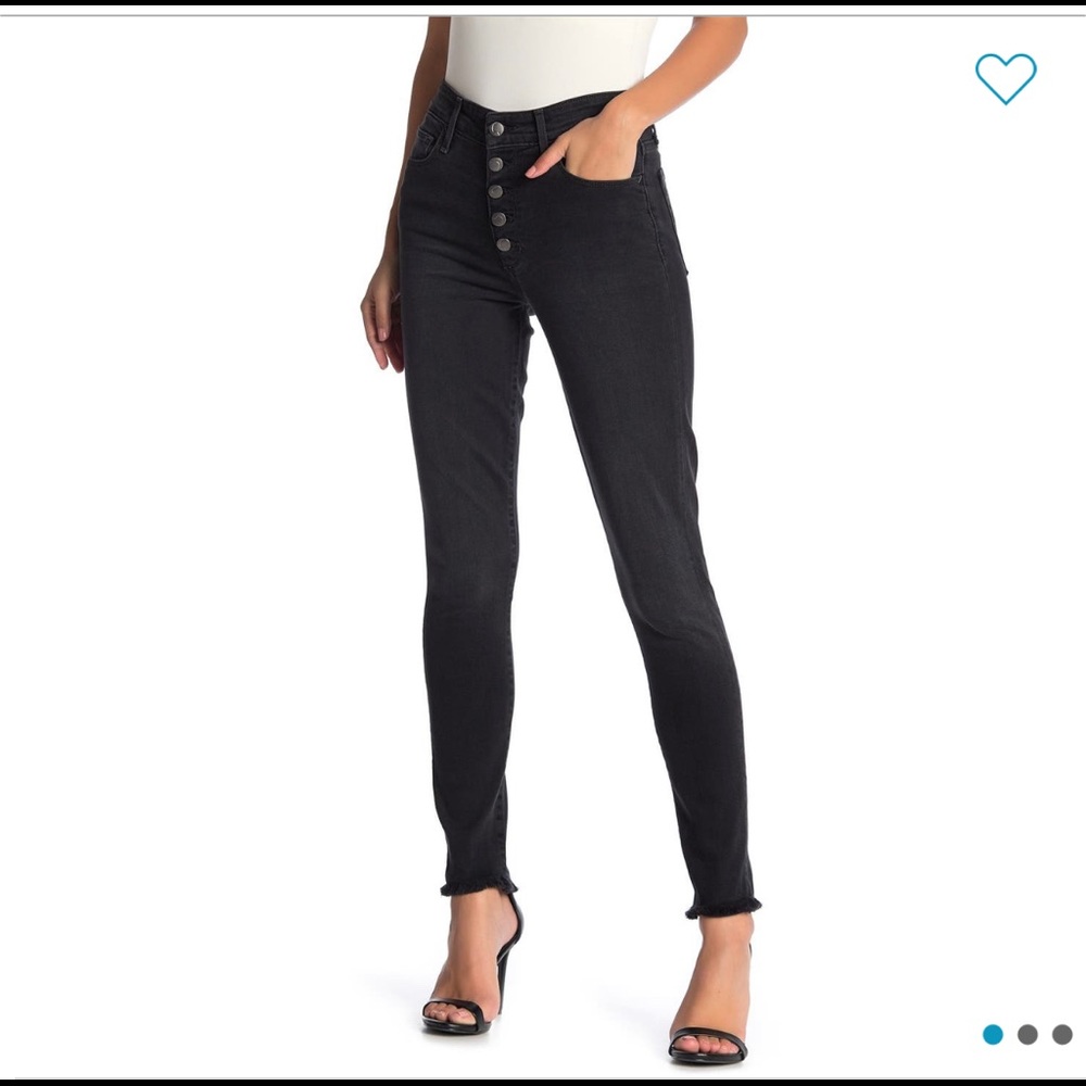 Joe’s High Rise Exposed Fly Skinny Jeans